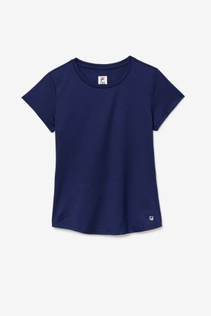 FILA Essentials Sleeve Top Shirts Navy,Womens Tennis | CA.XRPVAE596